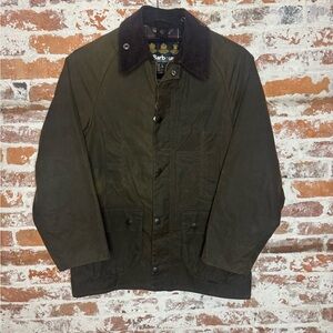 Barbour Boys' Beaufort Cotton Jacket - Big Kid Large Olive Green Waxed Jacket